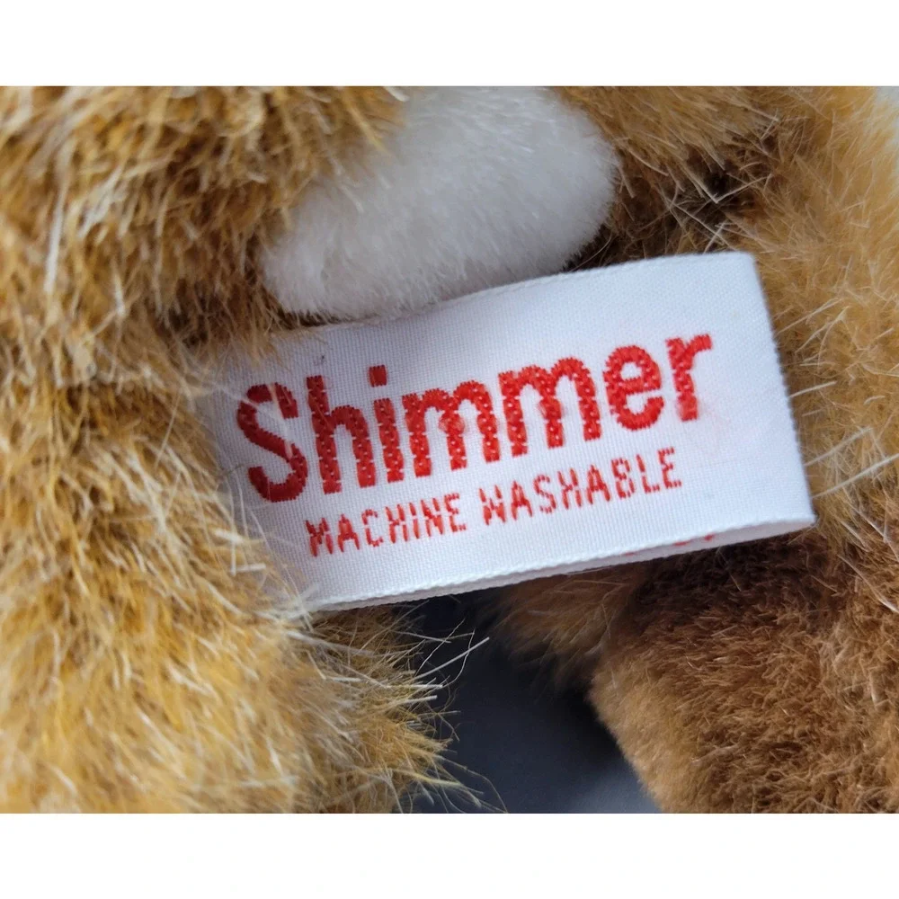 Vintage Russ Berrie Reindeer Shimmer Plush Toy Brown White Furry‎ Christmas #835